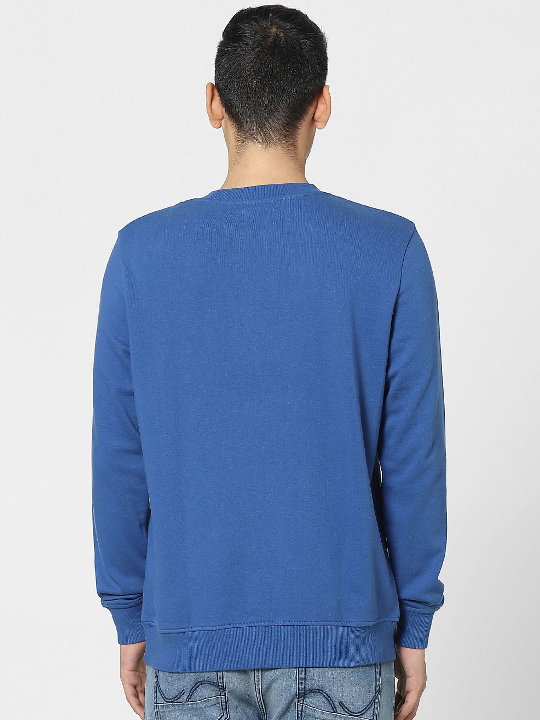 Blue Graphic Print Sweatshirt