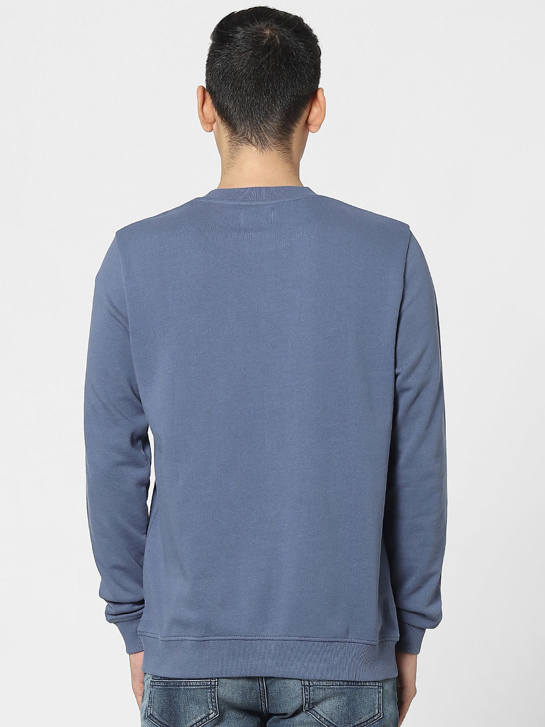 Blue Graphic Print Sweatshirt