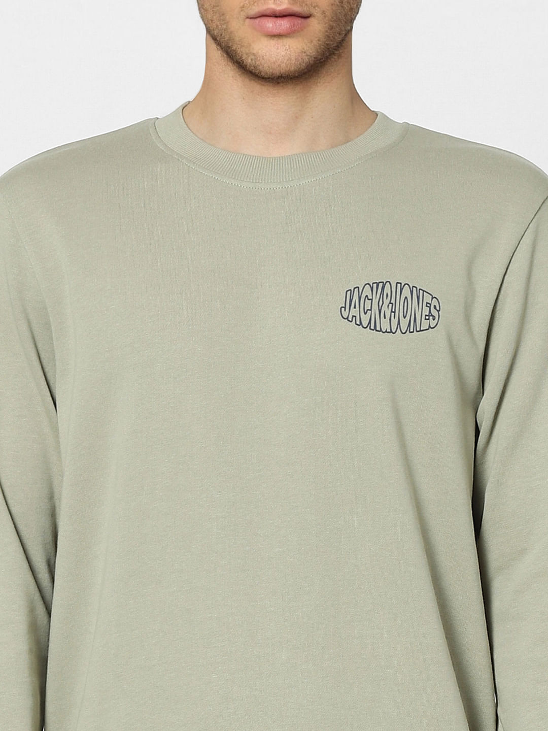 Green Graphic Print Sweatshirt