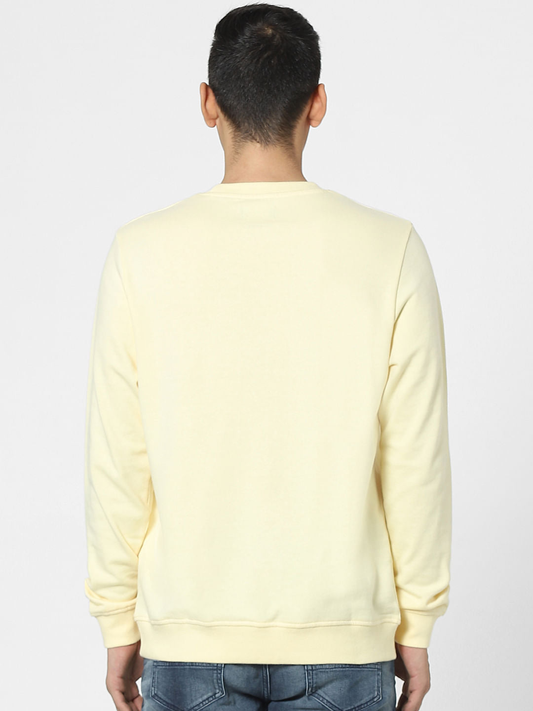 Yellow Graphic Print Sweatshirt