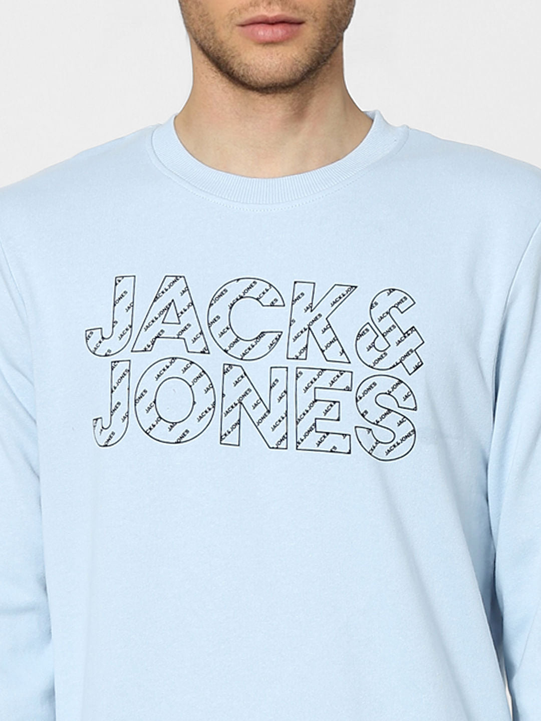 Blue Graphic Print Sweatshirt