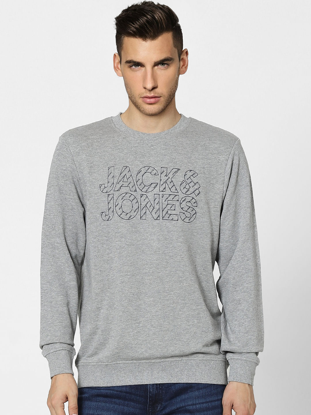 Grey Graphic Print Sweatshirt