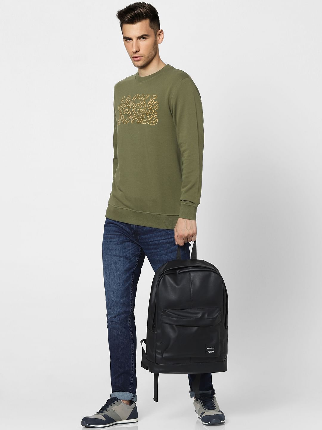 Green Graphic Print Sweatshirt
