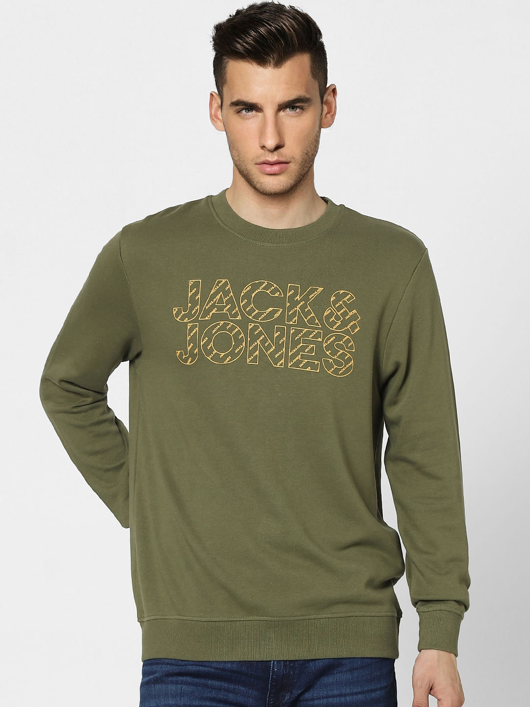 Green Graphic Print Sweatshirt