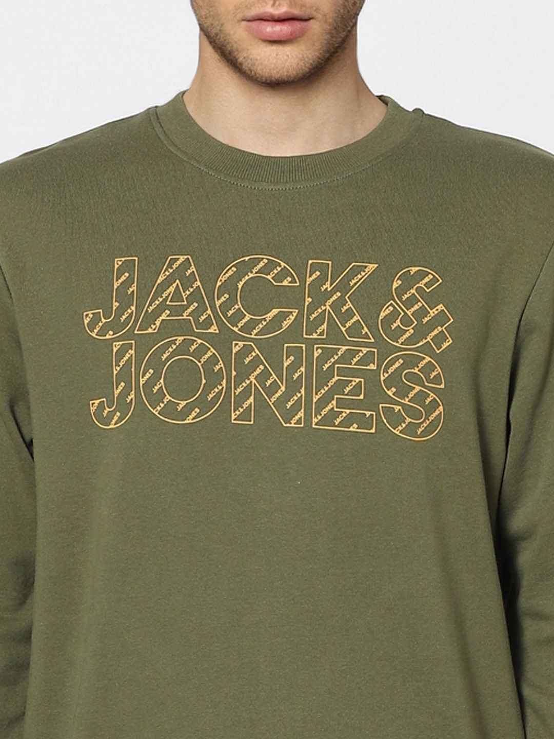 Green Graphic Print Sweatshirt