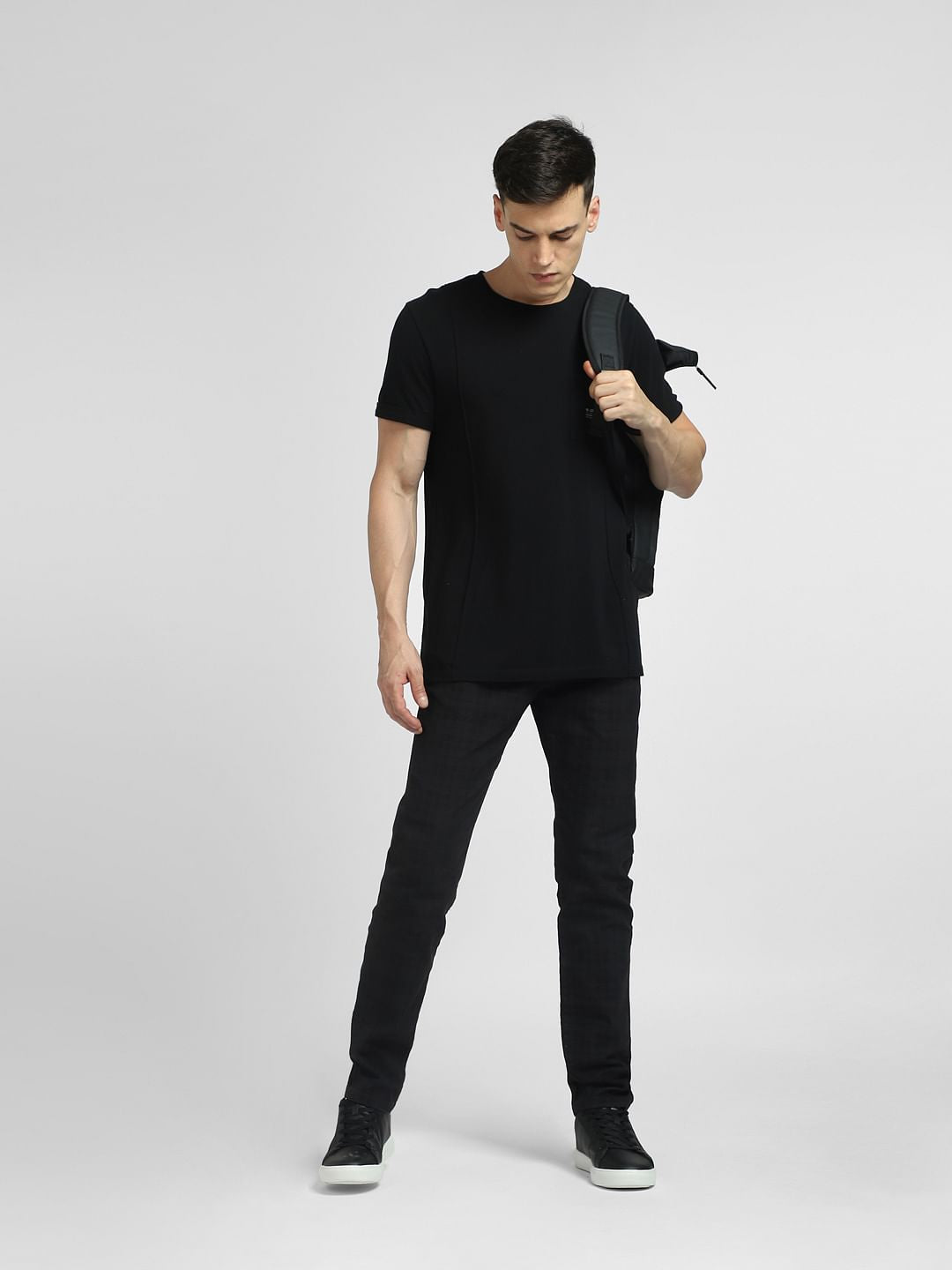 Black Low Rise Glenn Slim Fit Jeans