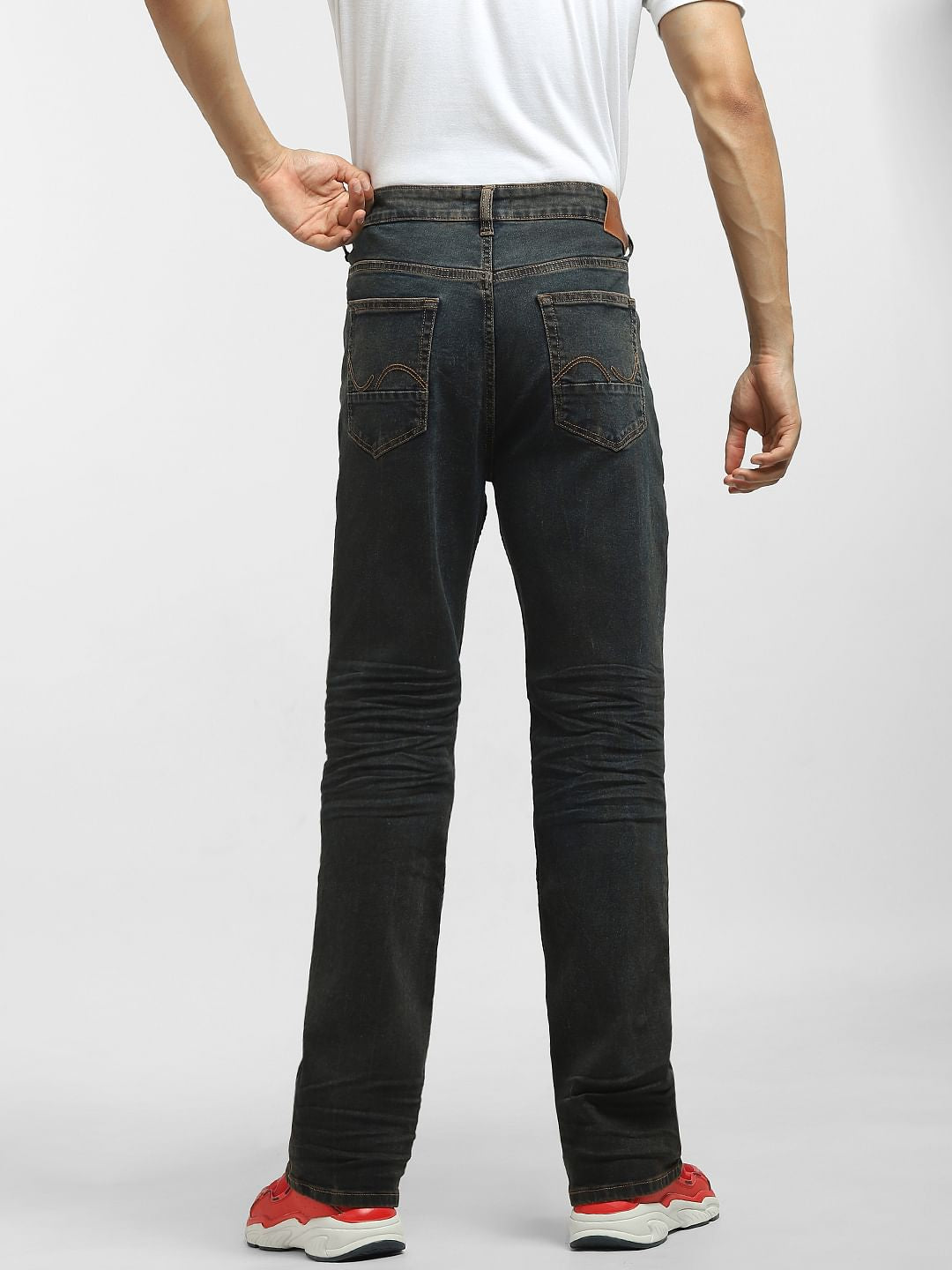 Dark Blue High Rise Bootcut Jeans