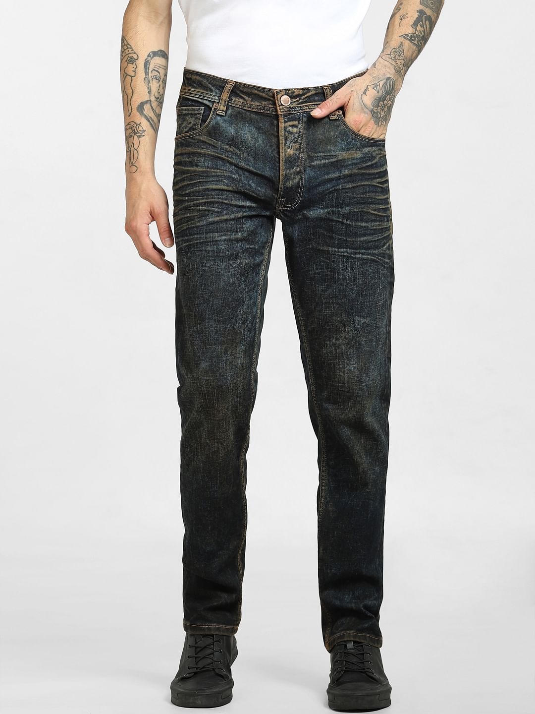 Blue Low Rise Tim Slim Jeans