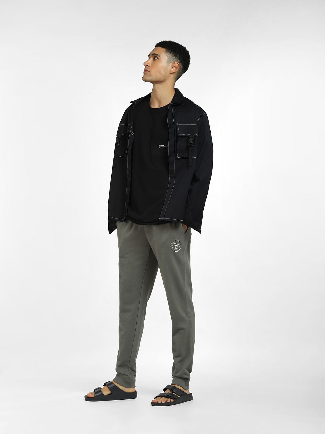Grey Mid Rise Sweatpants - S