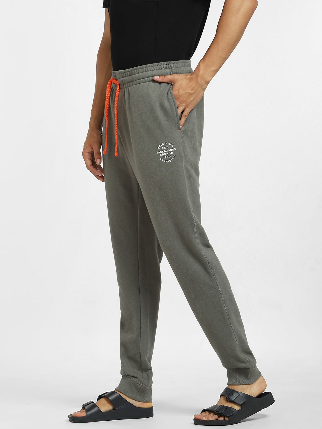 Grey Mid Rise Sweatpants