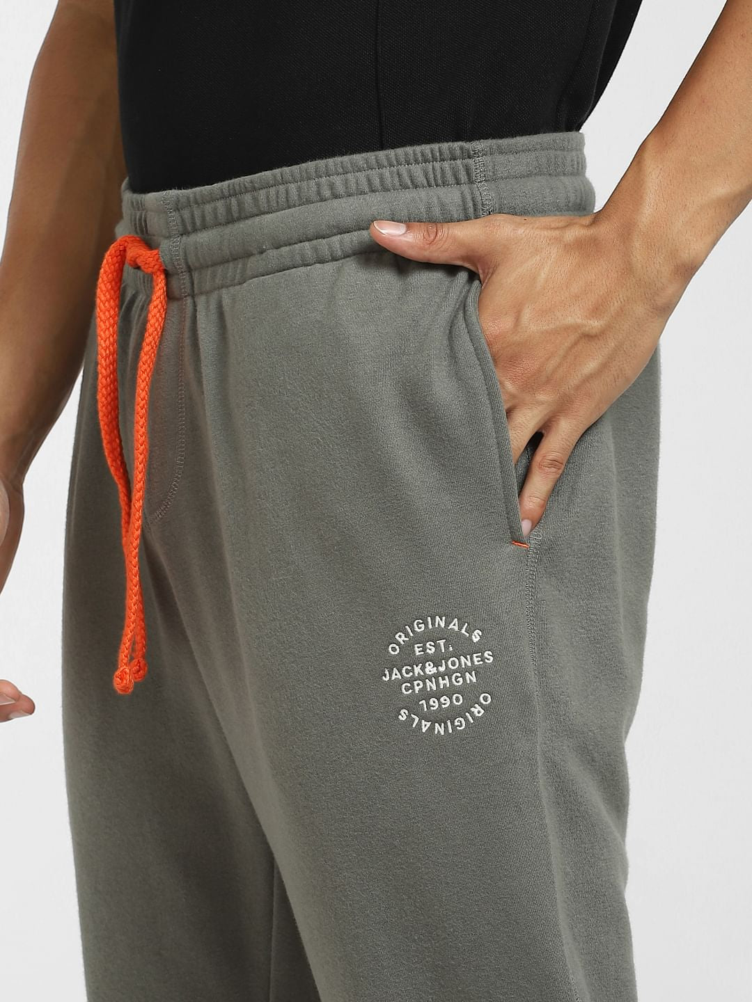 Grey Mid Rise Sweatpants