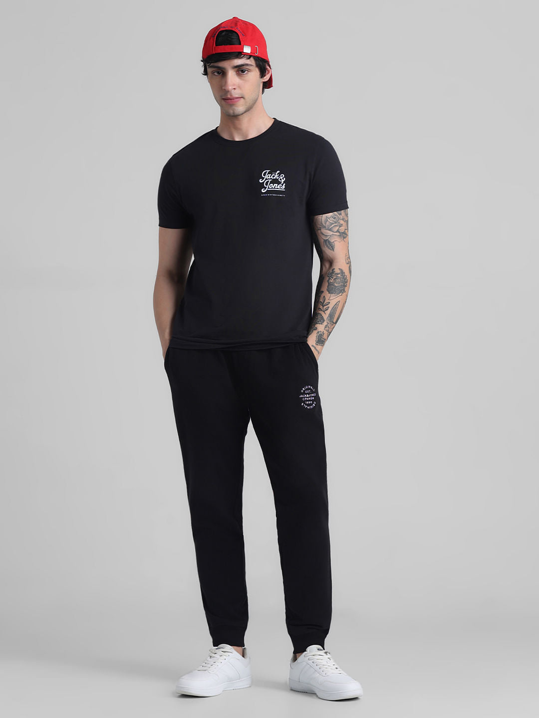 Black Mid Rise Knitted Sweatpants