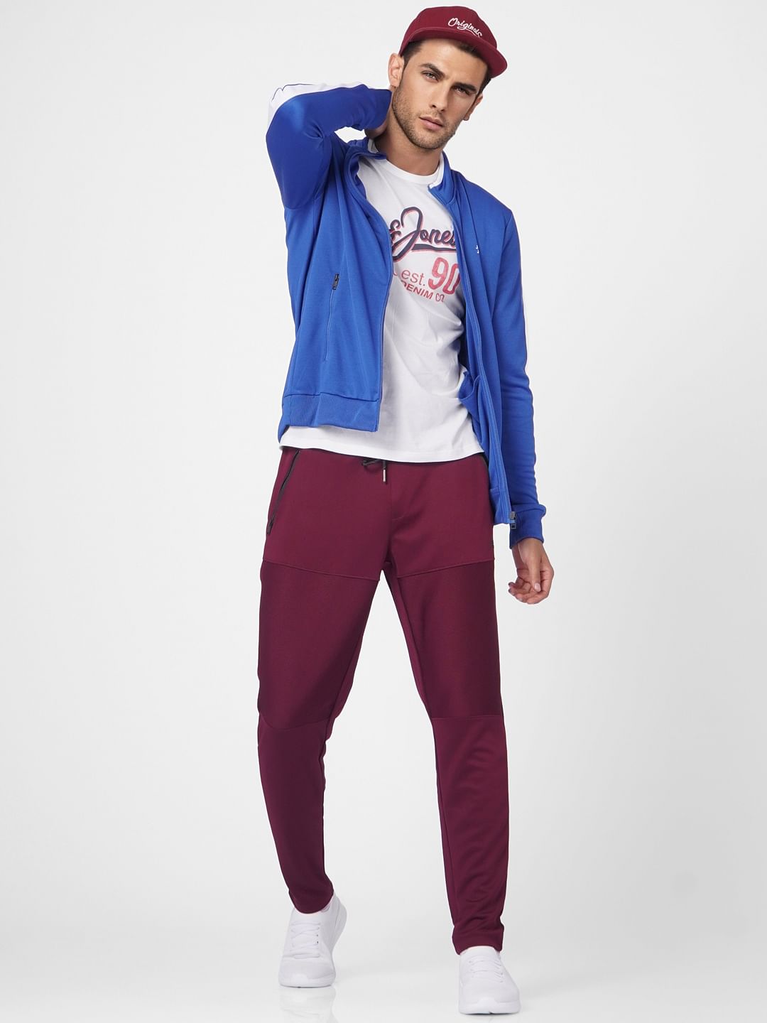 Burgundy High Rise Sweatpants