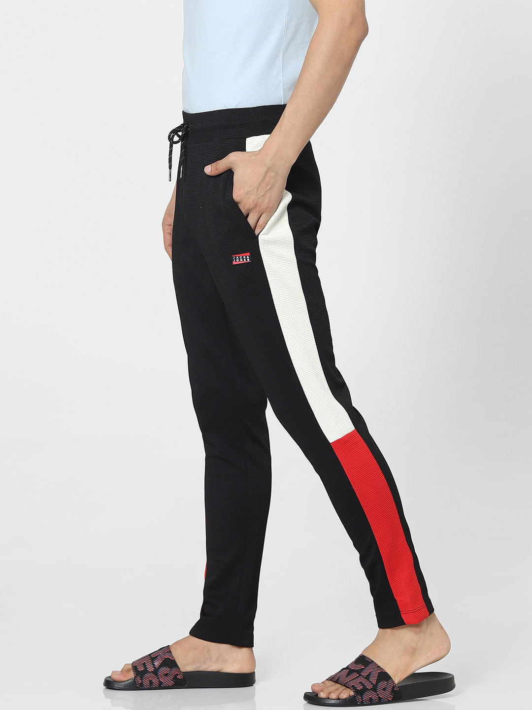 Black Colourblocked Sweatpants