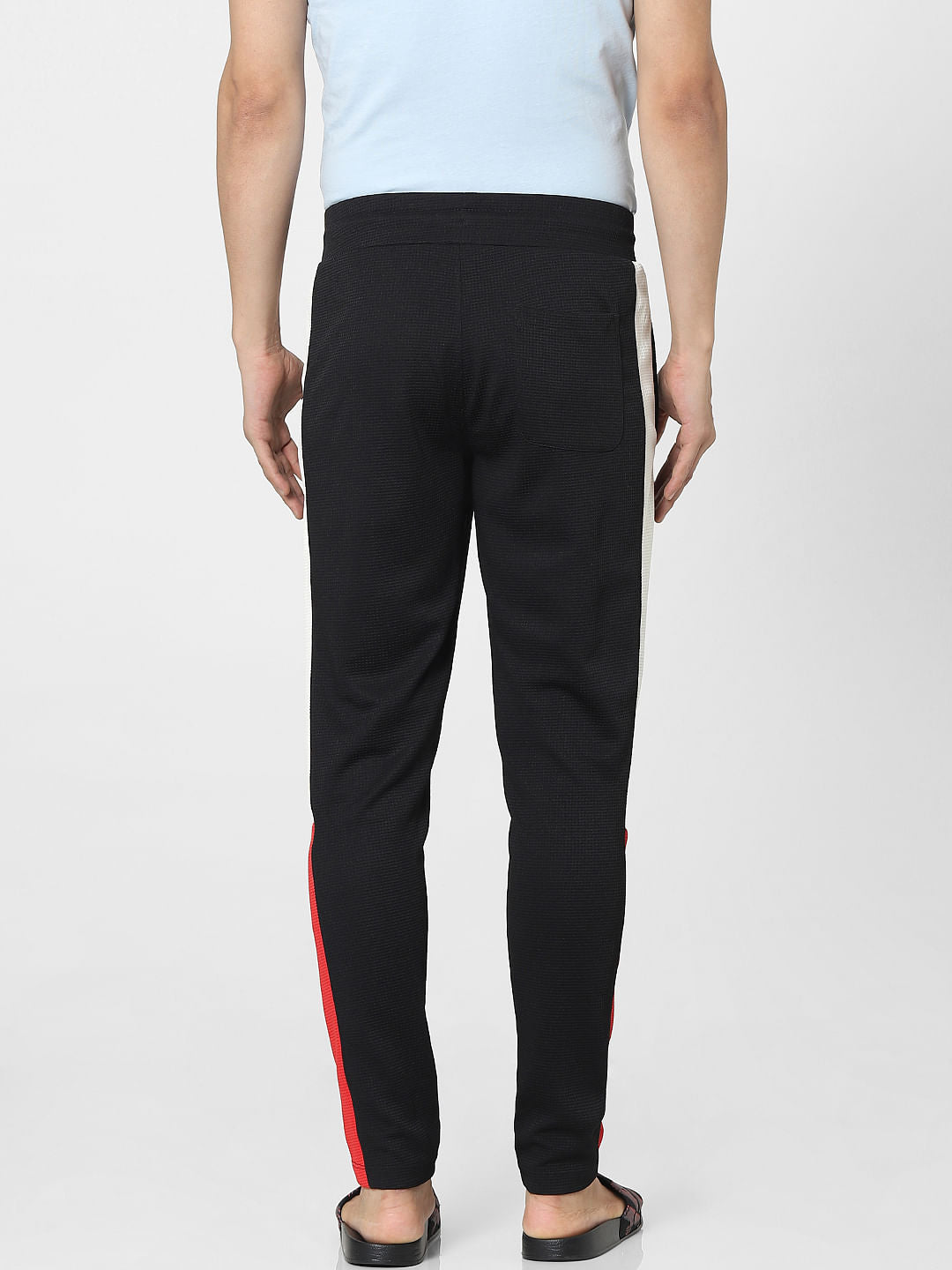Black Colourblocked Sweatpants
