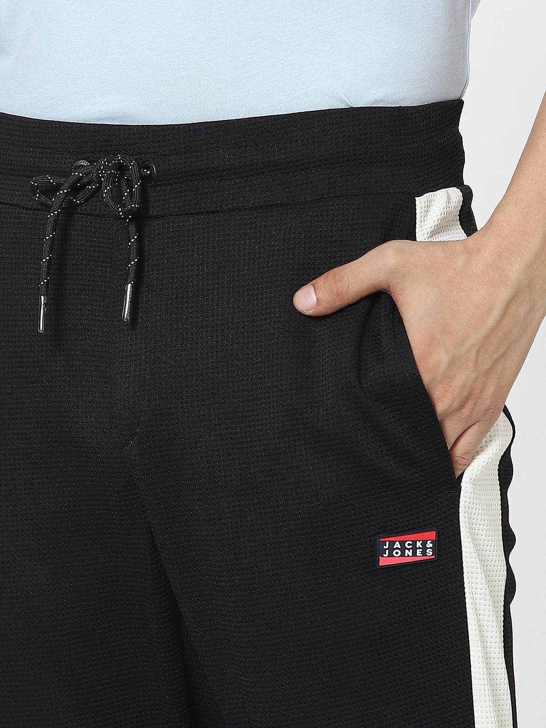Black Colourblocked Sweatpants