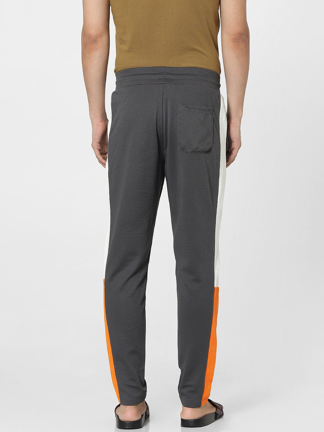 Grey Colourblocked Sweatpants