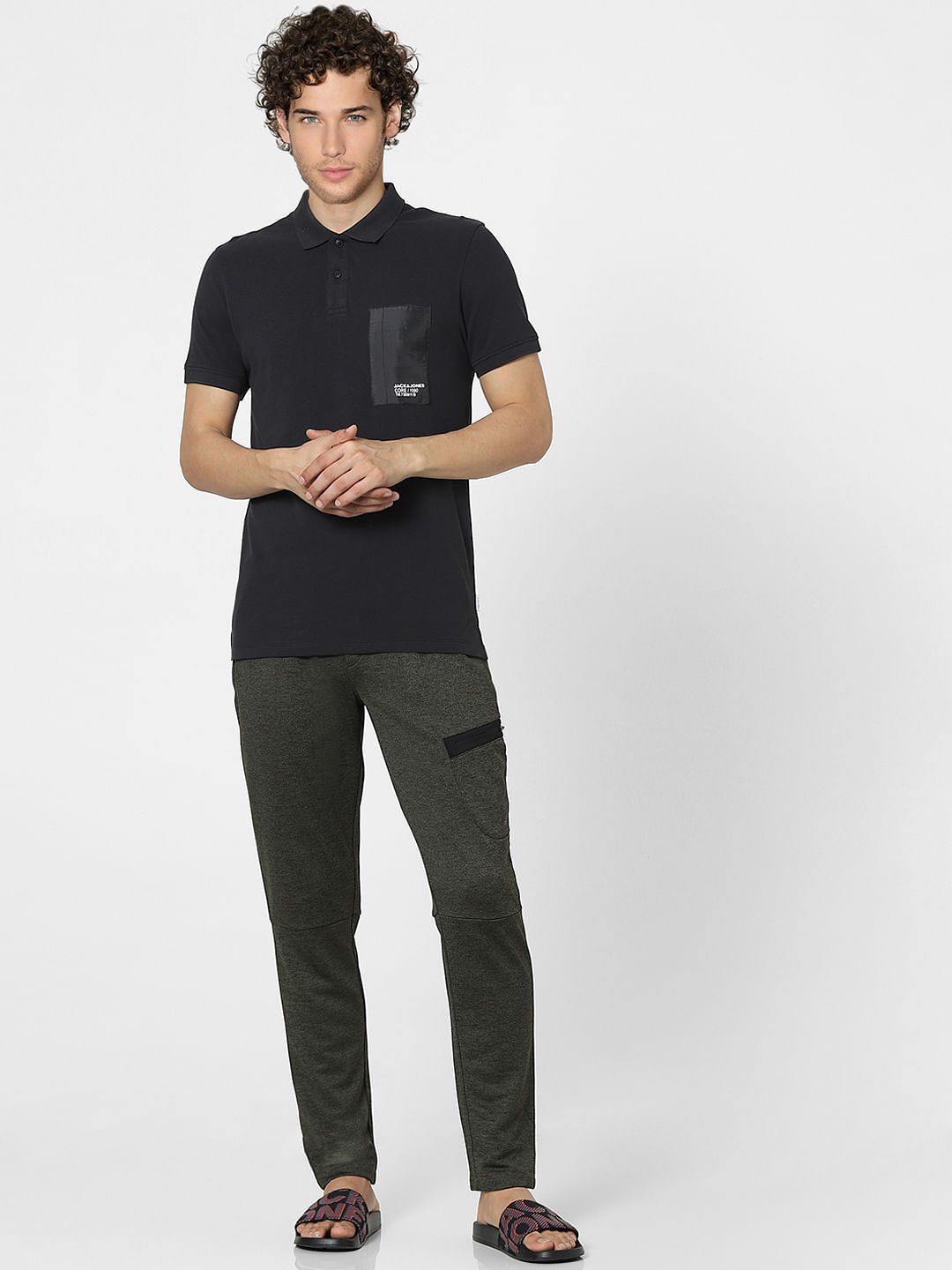 Olive Green High Rise Sweatpants - S