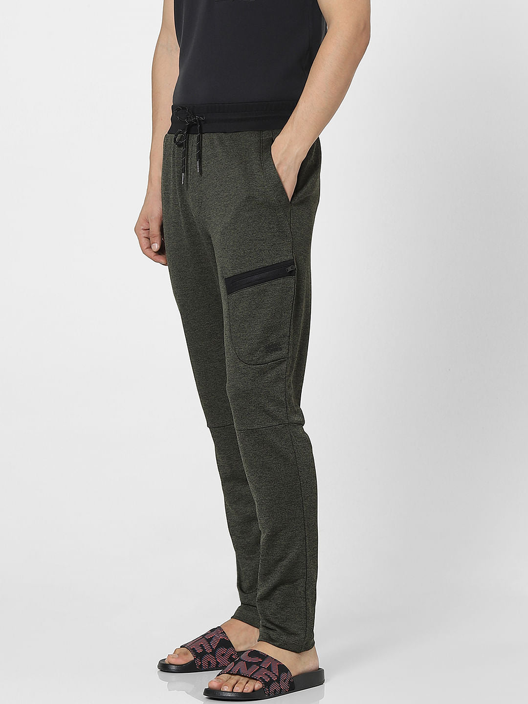 Olive Green High Rise Sweatpants