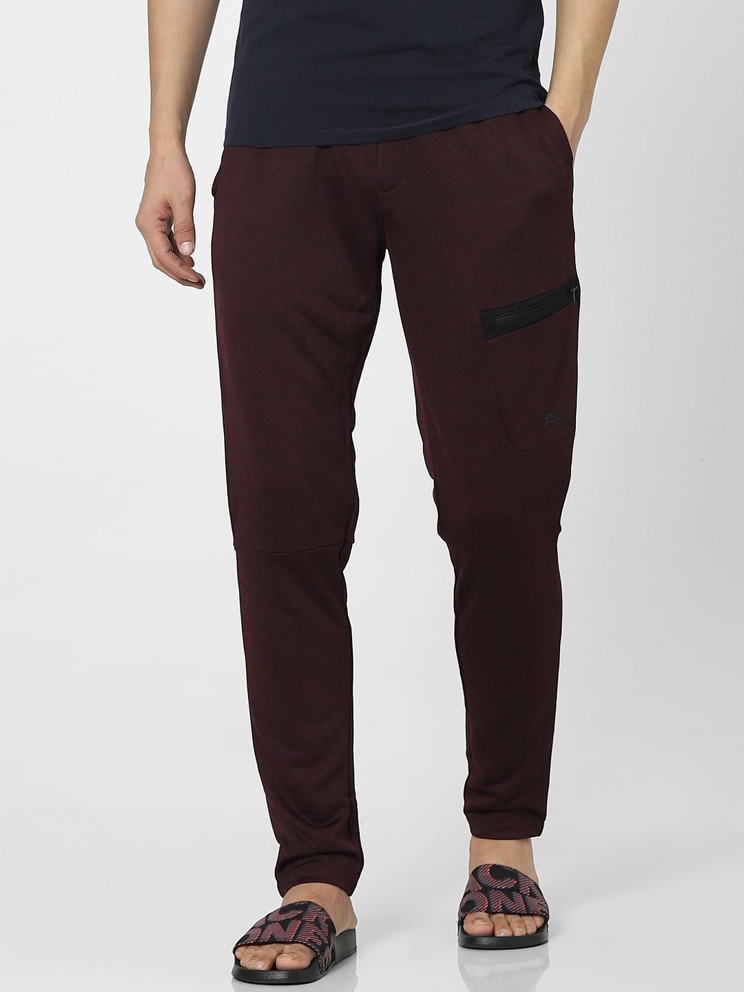 Maroon High Rise Sweatpants