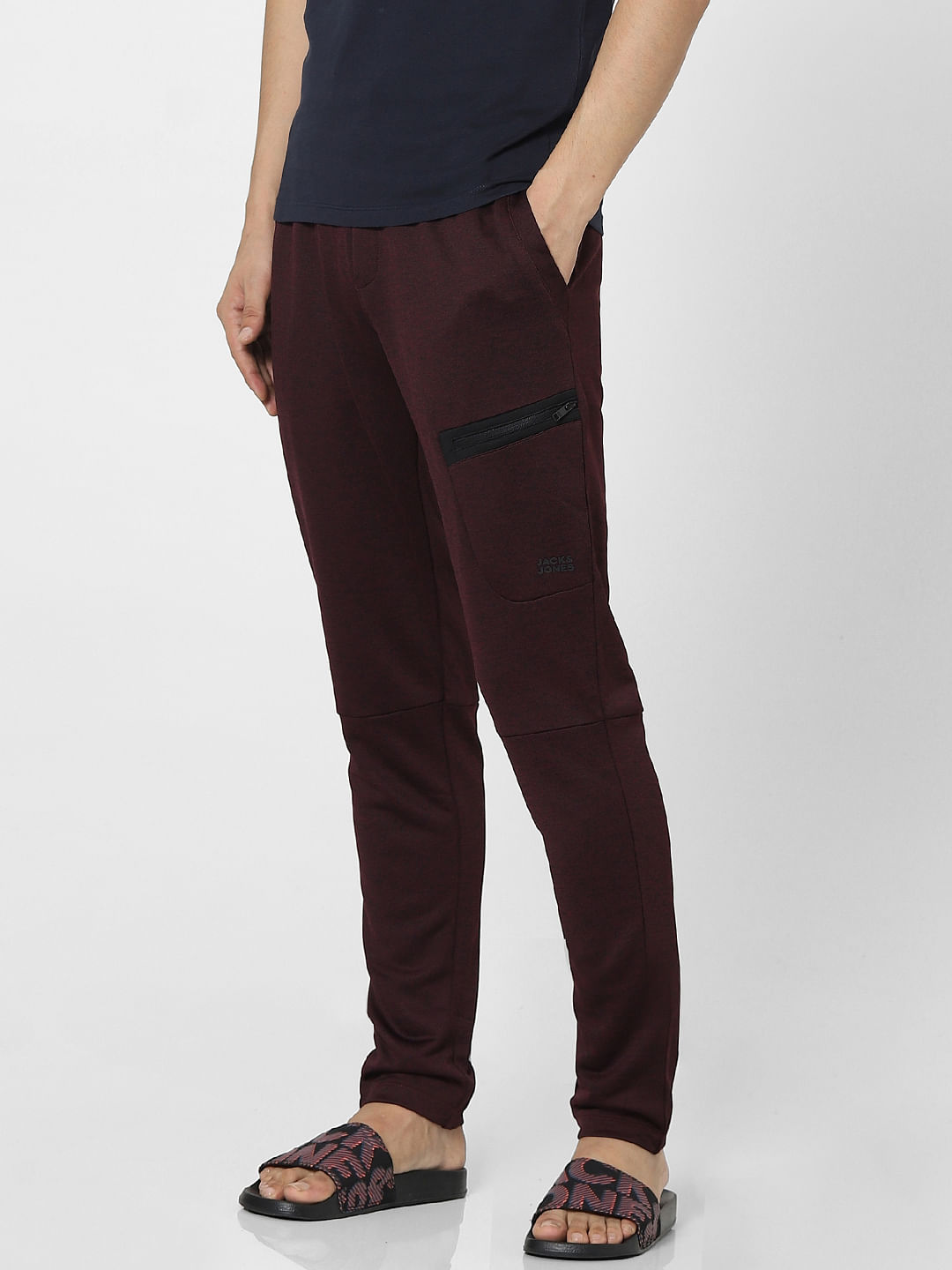 Maroon High Rise Sweatpants