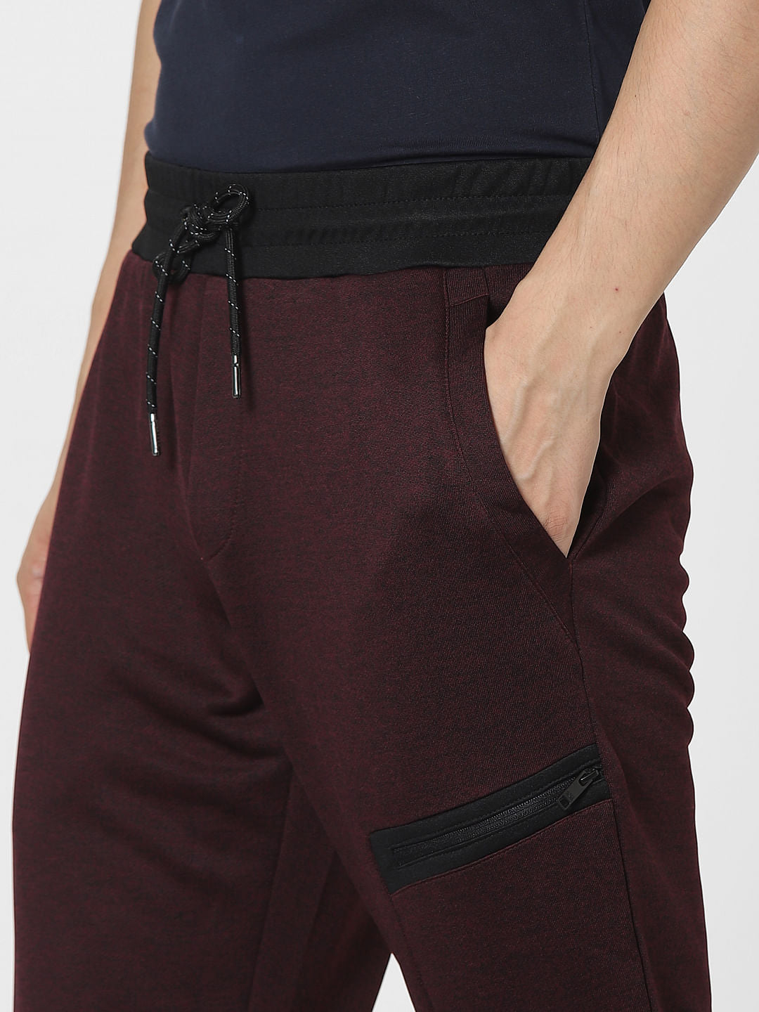 Maroon High Rise Sweatpants