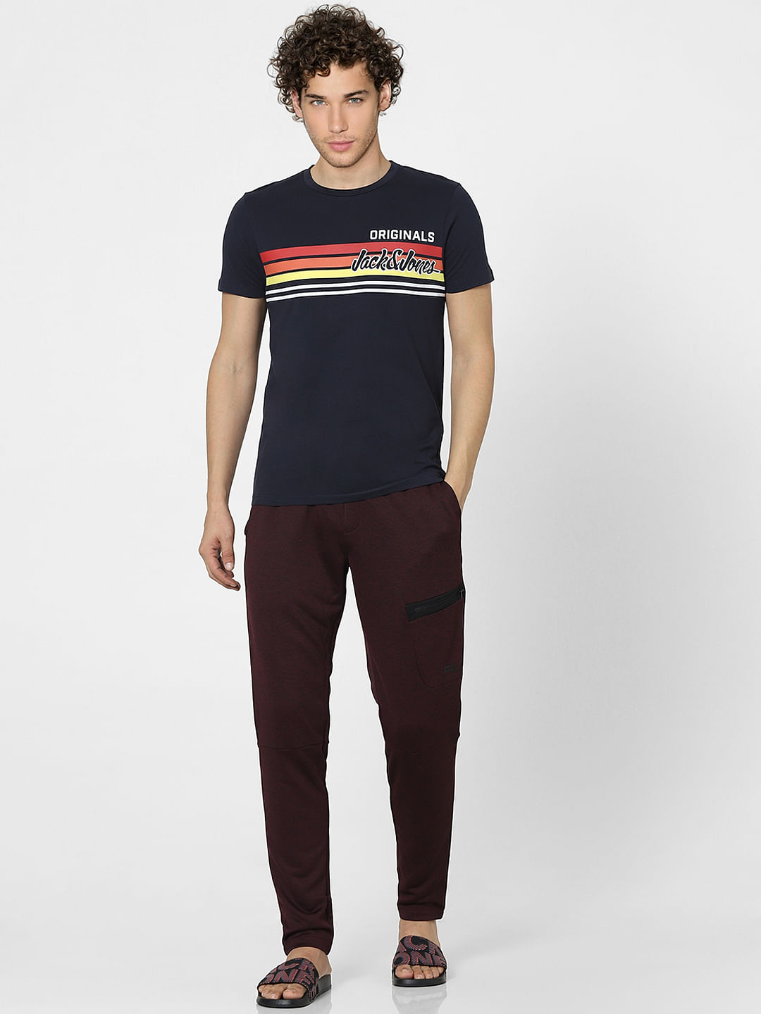 Maroon High Rise Sweatpants