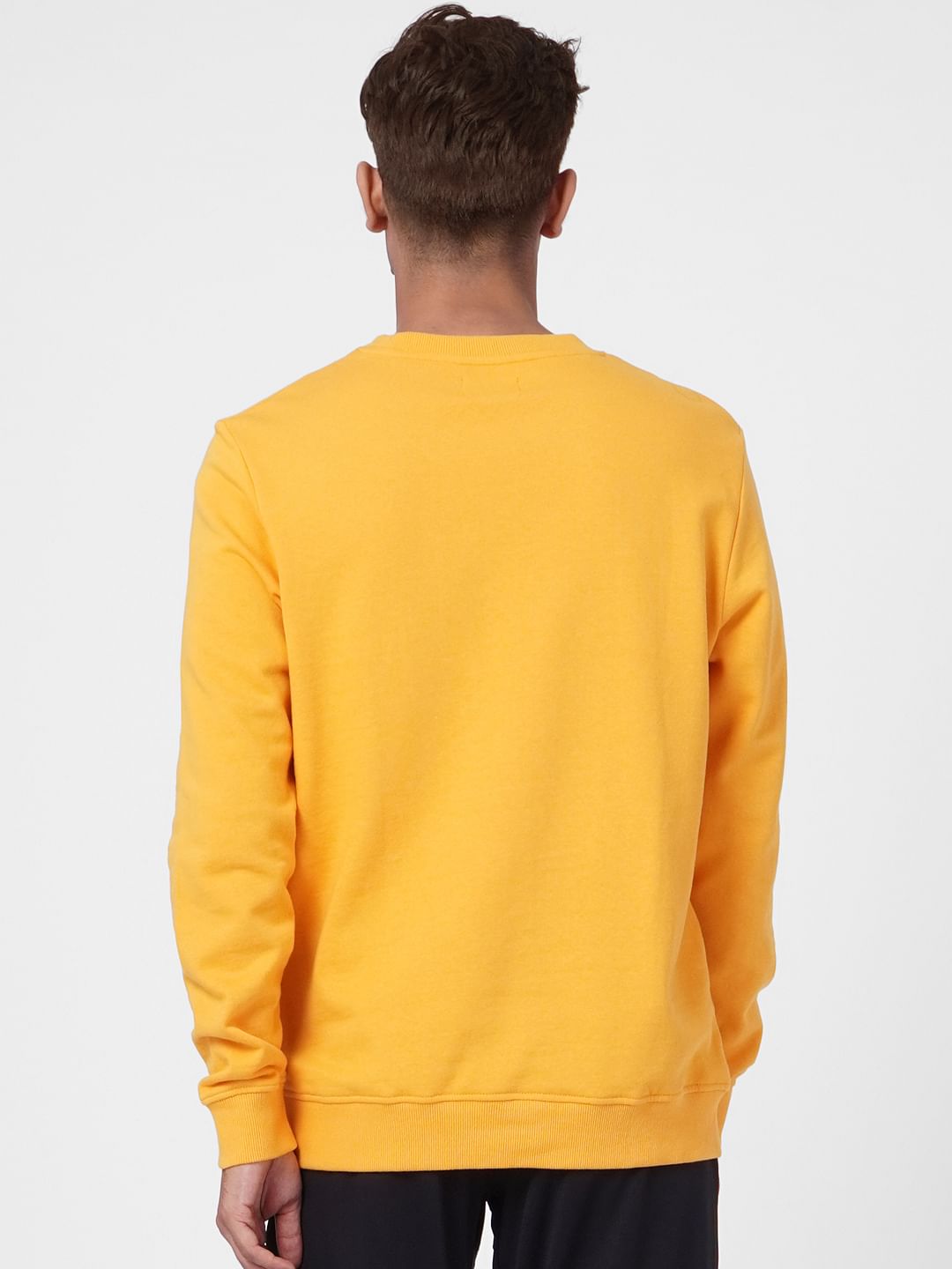 Yellow Logo Print Sweatshirt