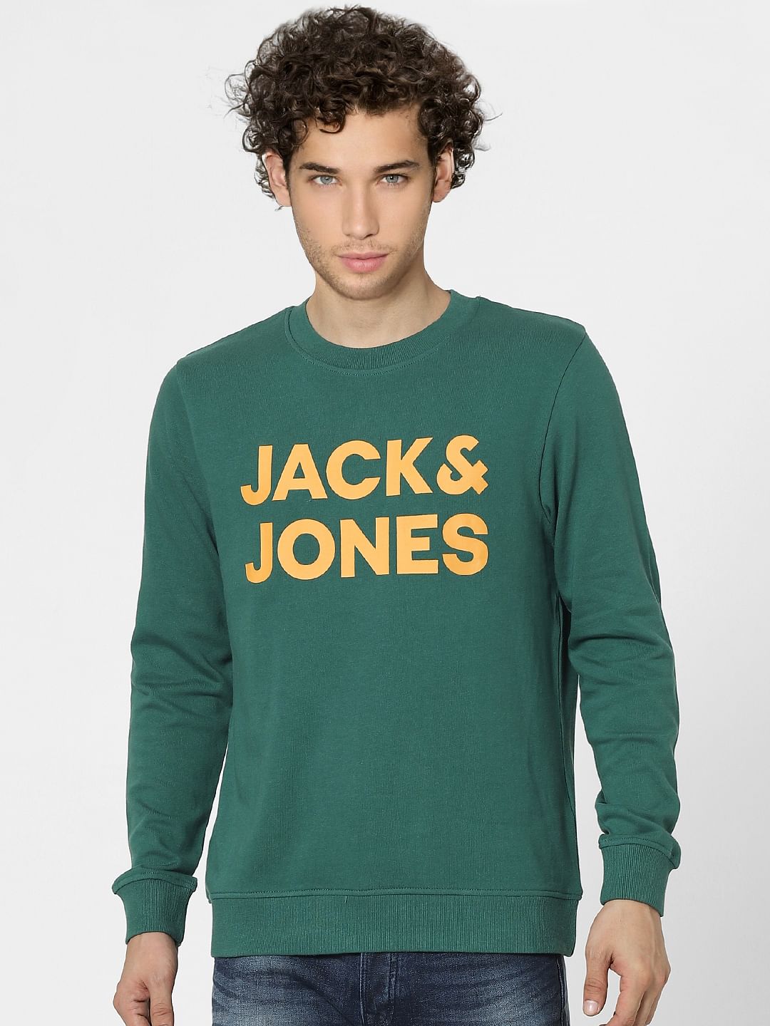 Green Logo Print Sweatshirt