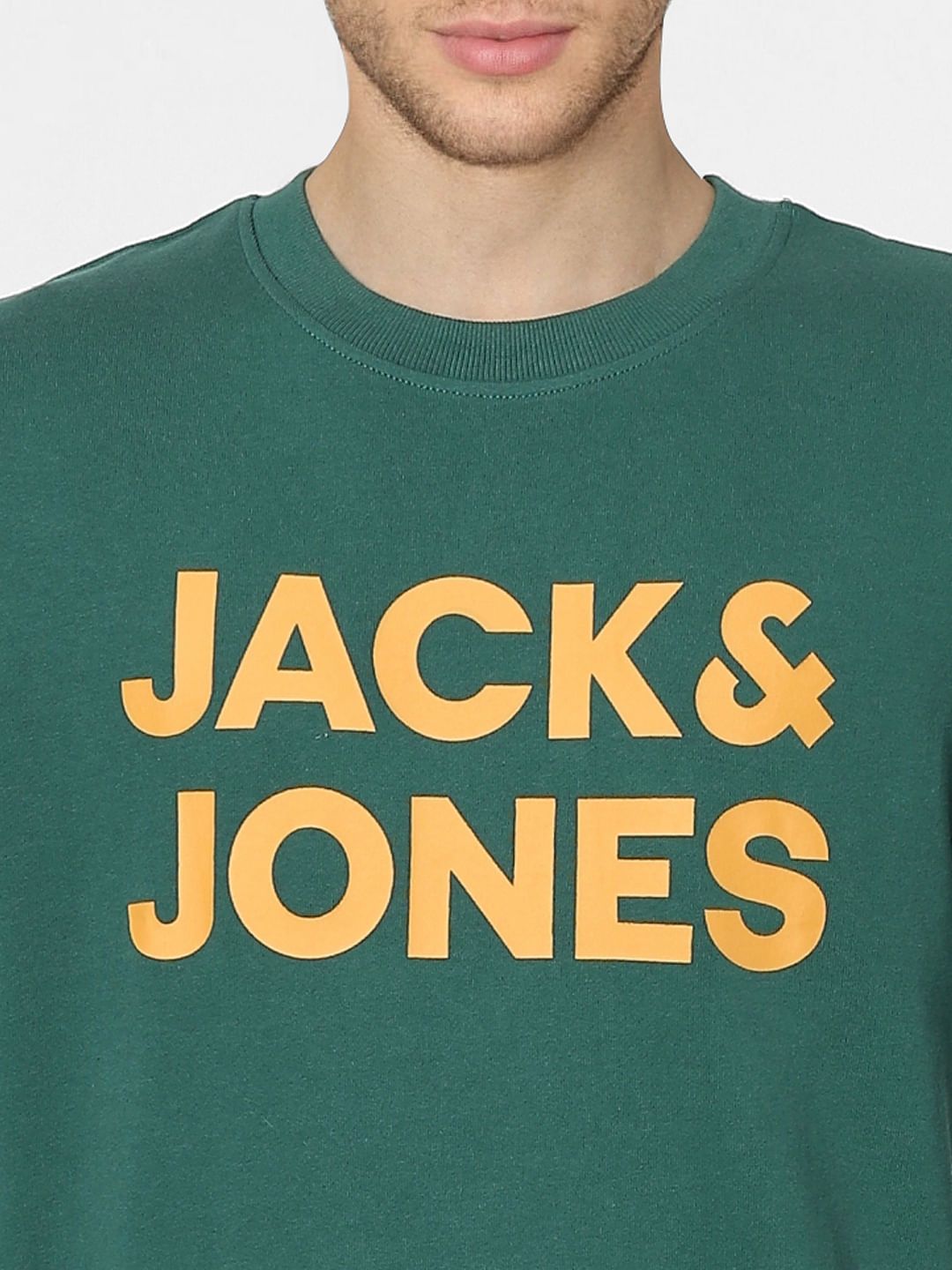 Green Logo Print Sweatshirt