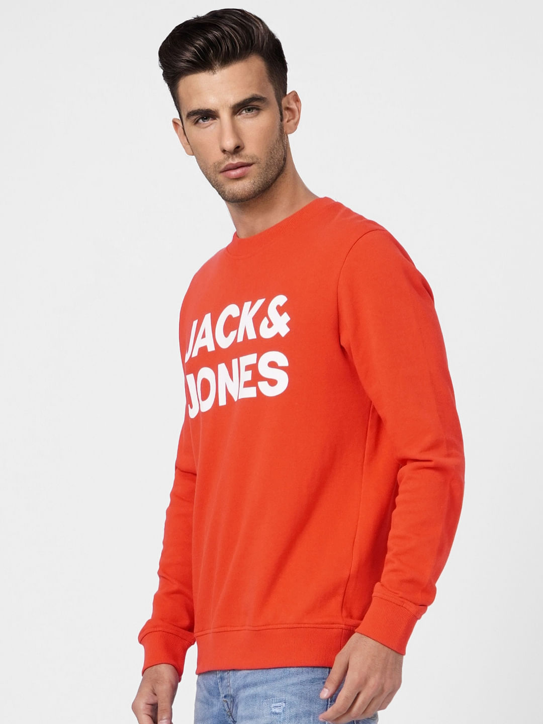Red Logo Print Sweatshirt