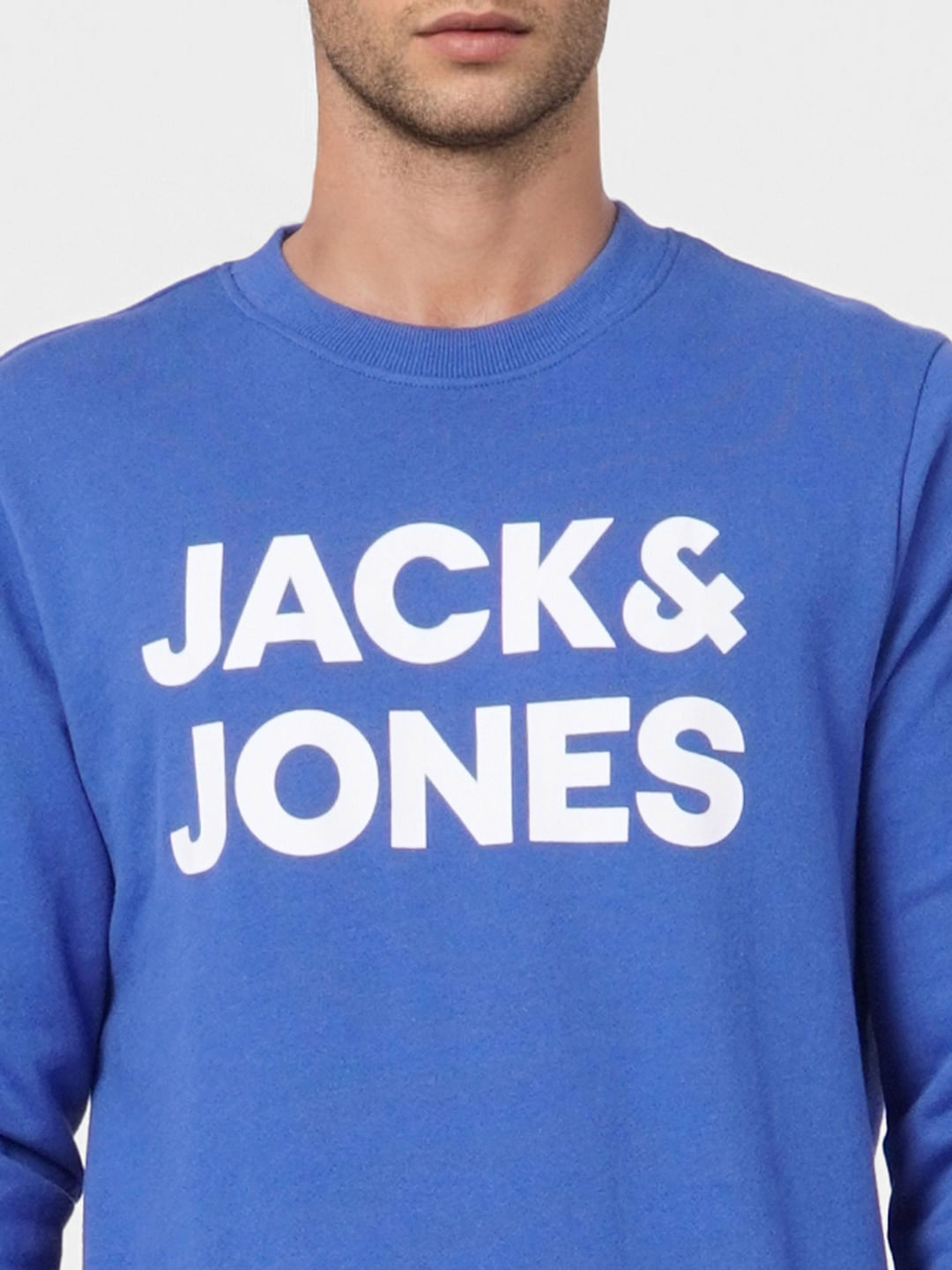 Blue Logo Print Sweatshirt