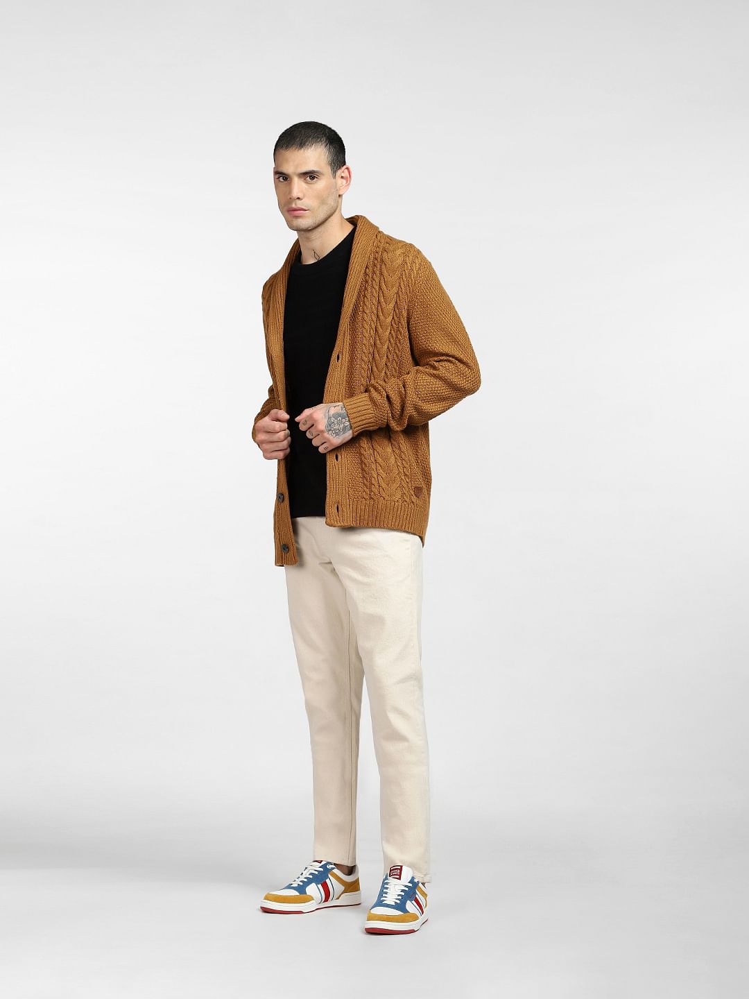 Beige Low Rise Glenn Slim Jeans - 28/30