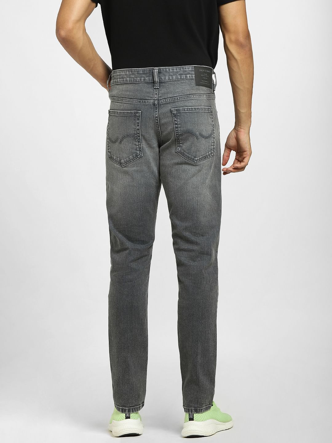 Grey Low Rise Glenn Slim Fit Jeans