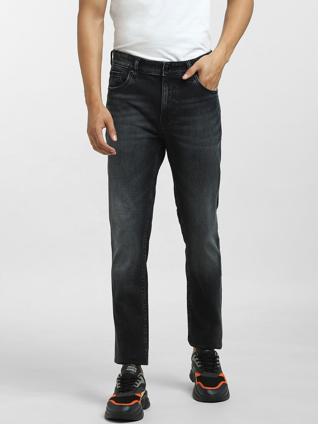 Dark Blue Low Rise Washed Liam Skinny Jeans