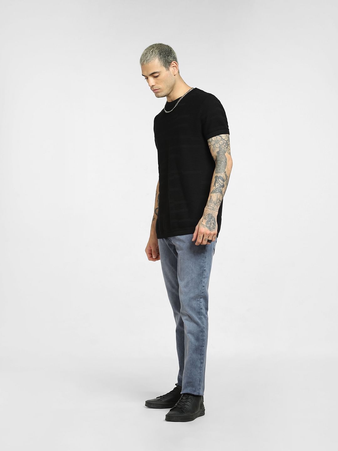 Blue Low Rise Glenn Slim Jeans