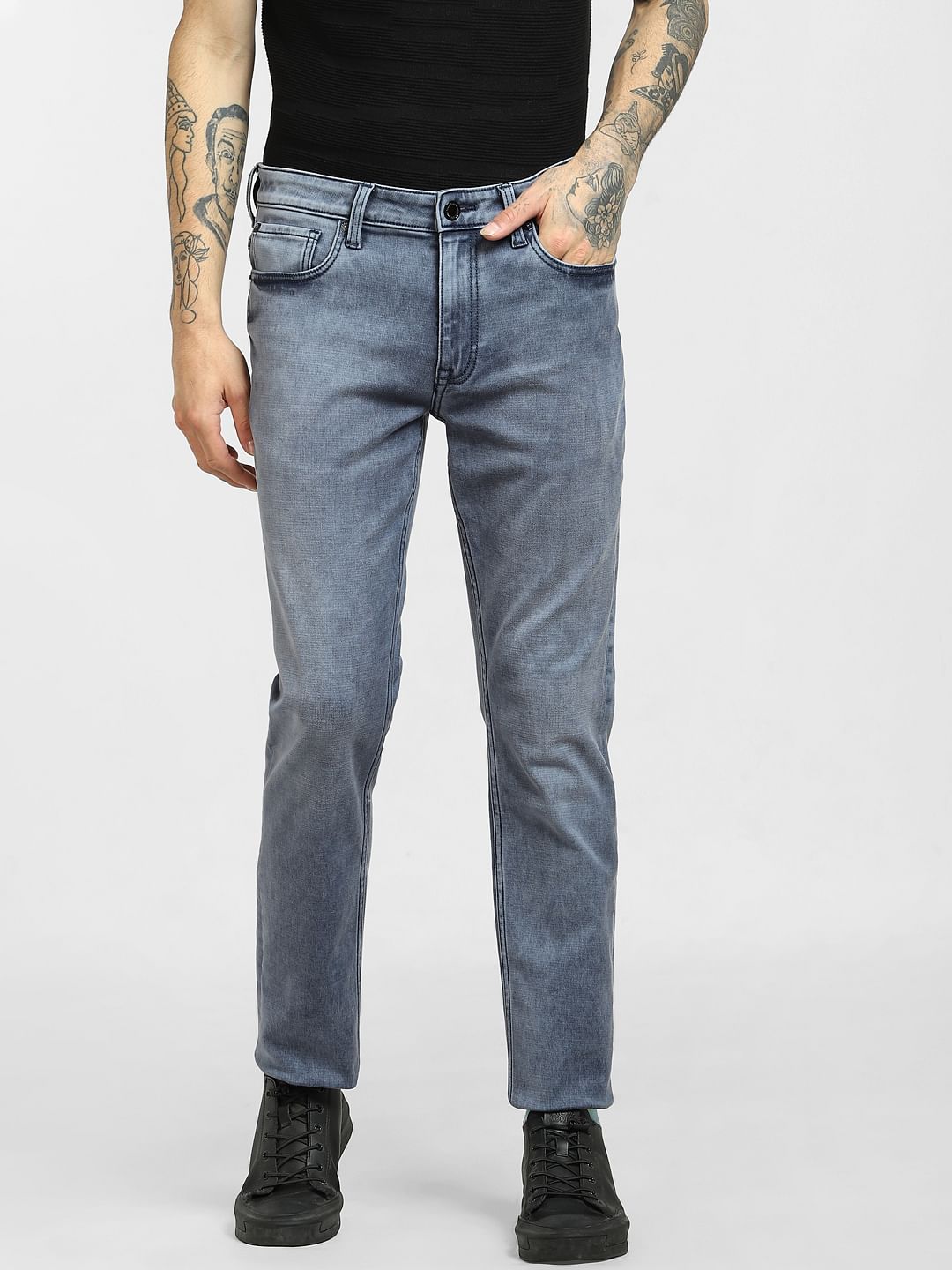Blue Low Rise Glenn Slim Jeans