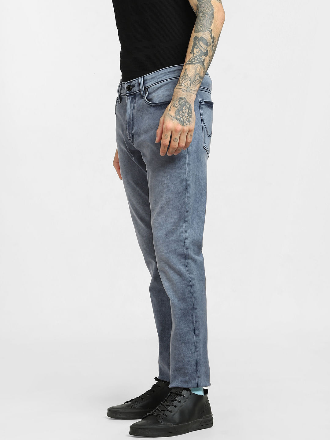Blue Low Rise Glenn Slim Jeans
