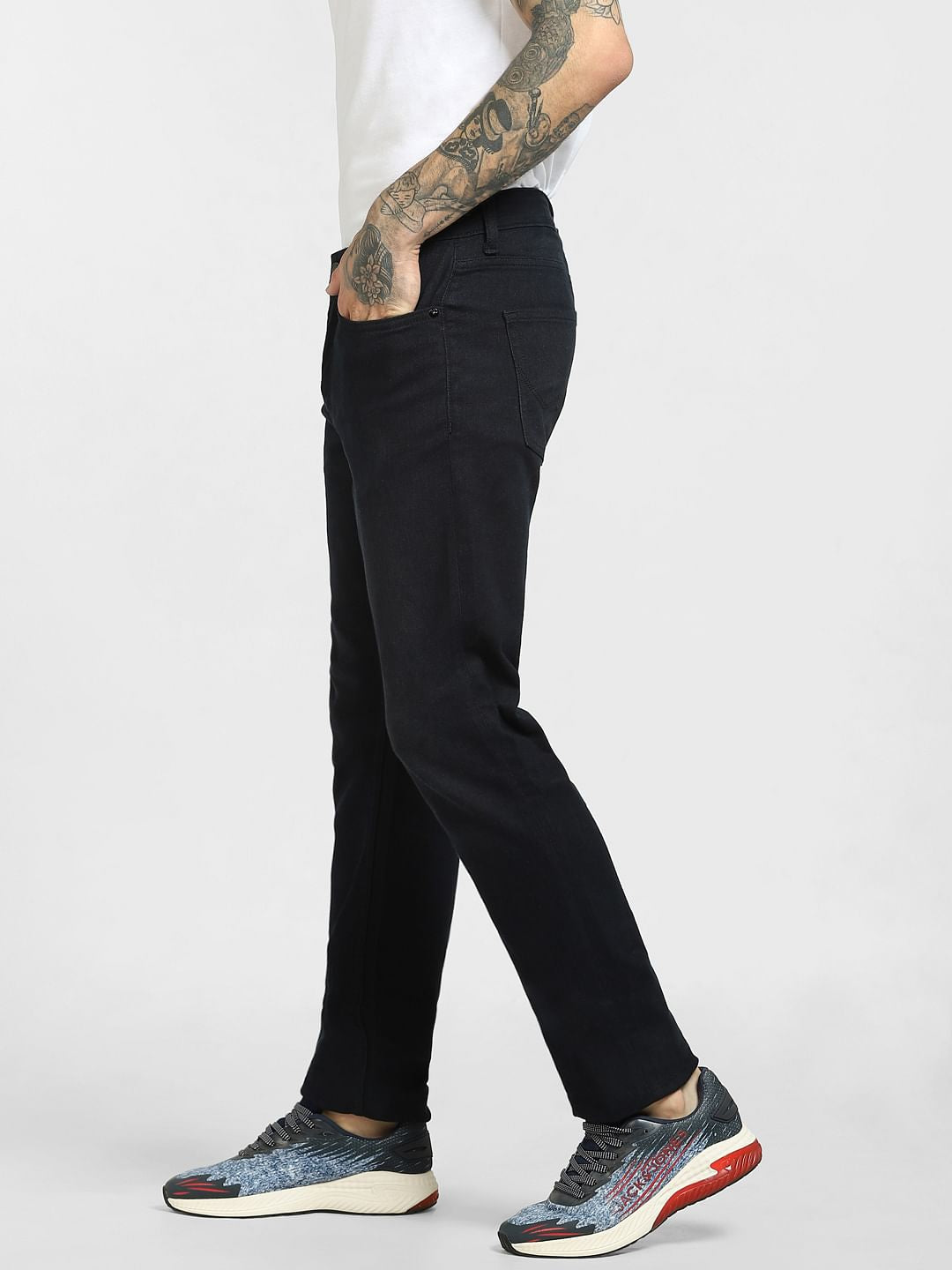 Dark Blue Low Rise Tim Slim Jeans