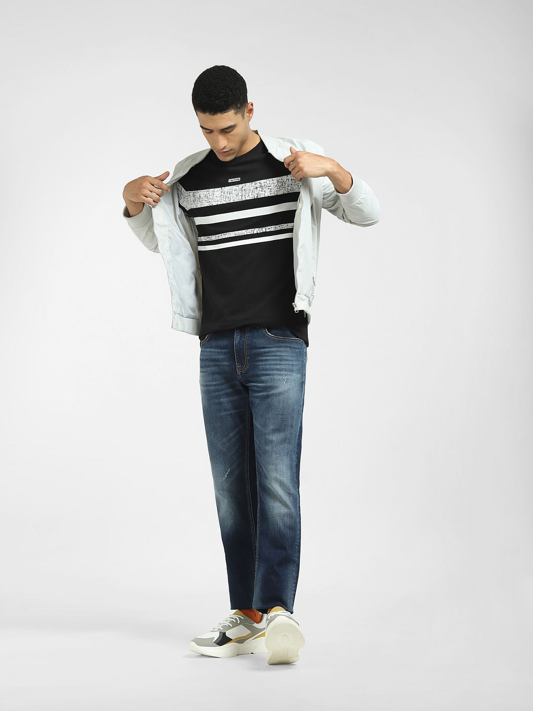 Blue Low Rise Washed Glenn Slim Jeans - 28/30