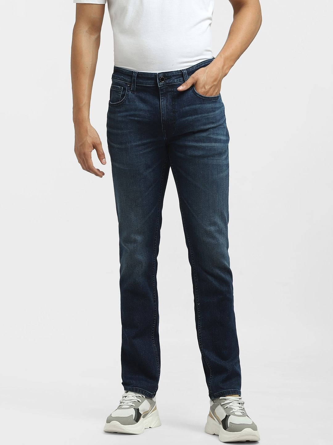 Dark Blue Low Rise Ben Skinny Jeans