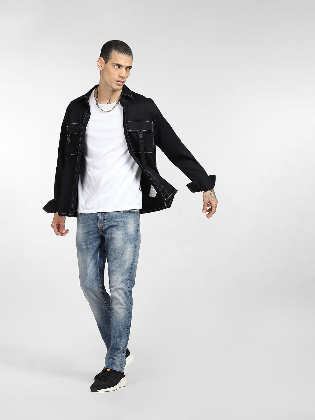 Light Blue Low Rise Faded Slim Jeans