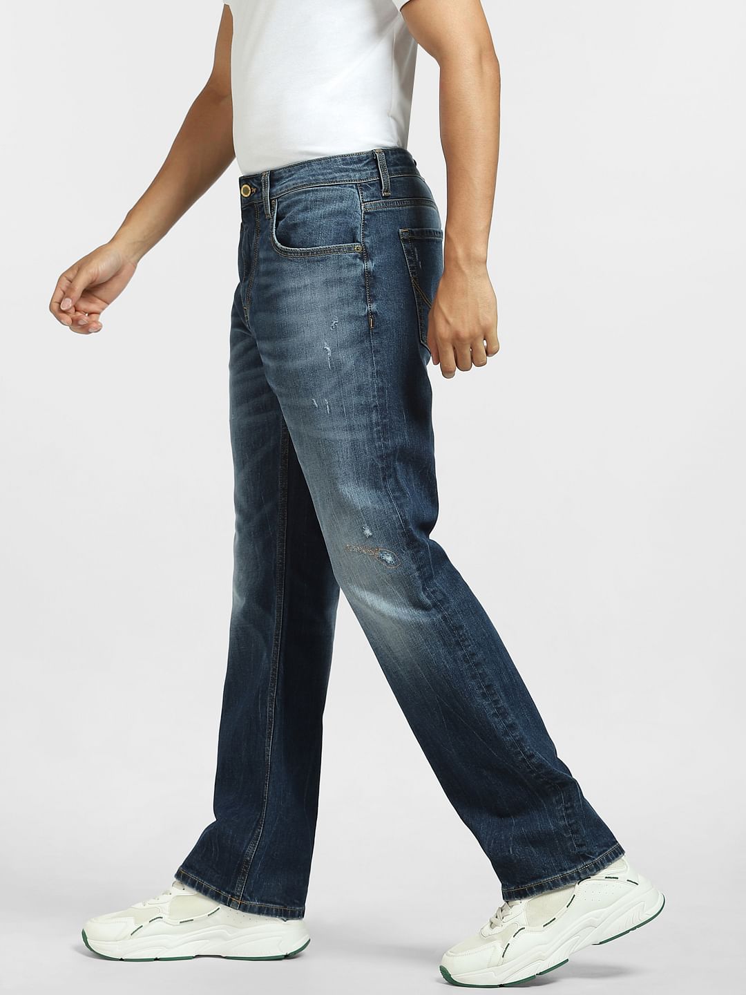 Dark Blue High Rise Bootcut Jeans