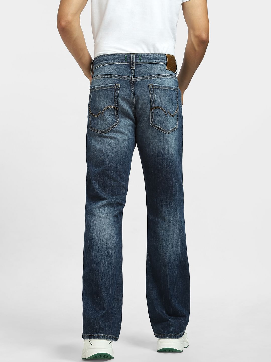 Dark Blue High Rise Bootcut Jeans