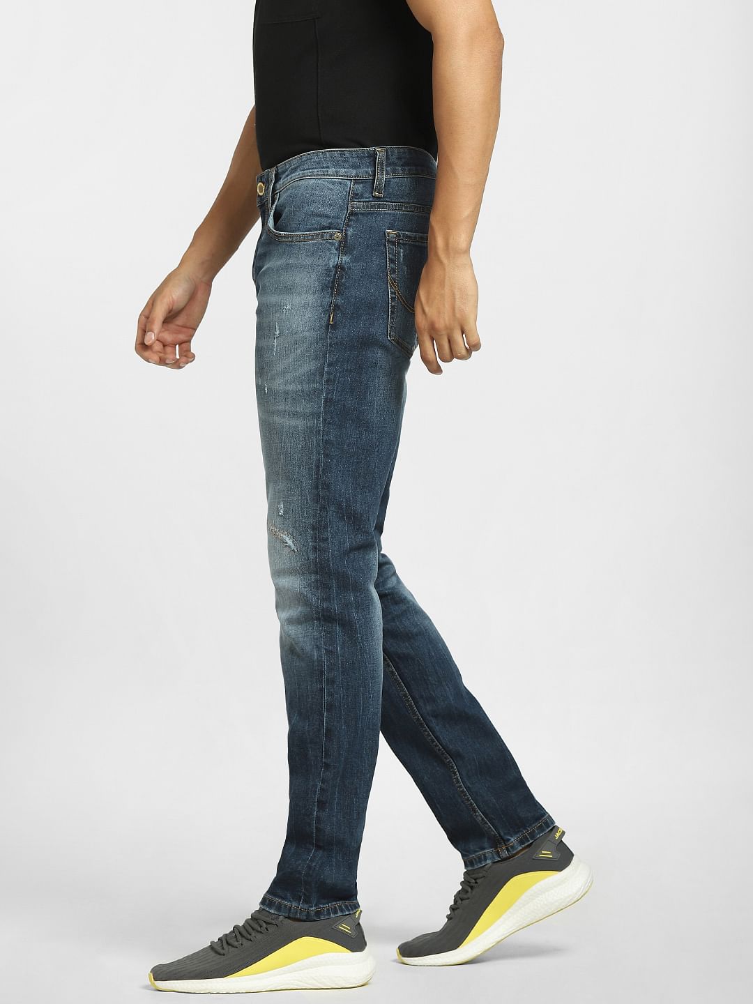 Dark Blue Low Rise Glenn Slim Jeans