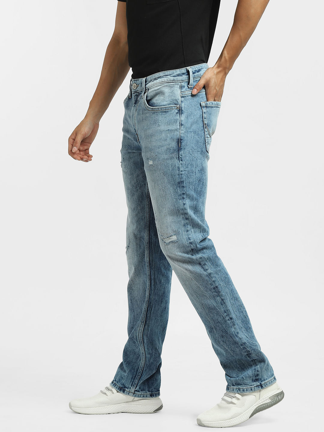 Light Blue Distressed Clark Regular Jeans