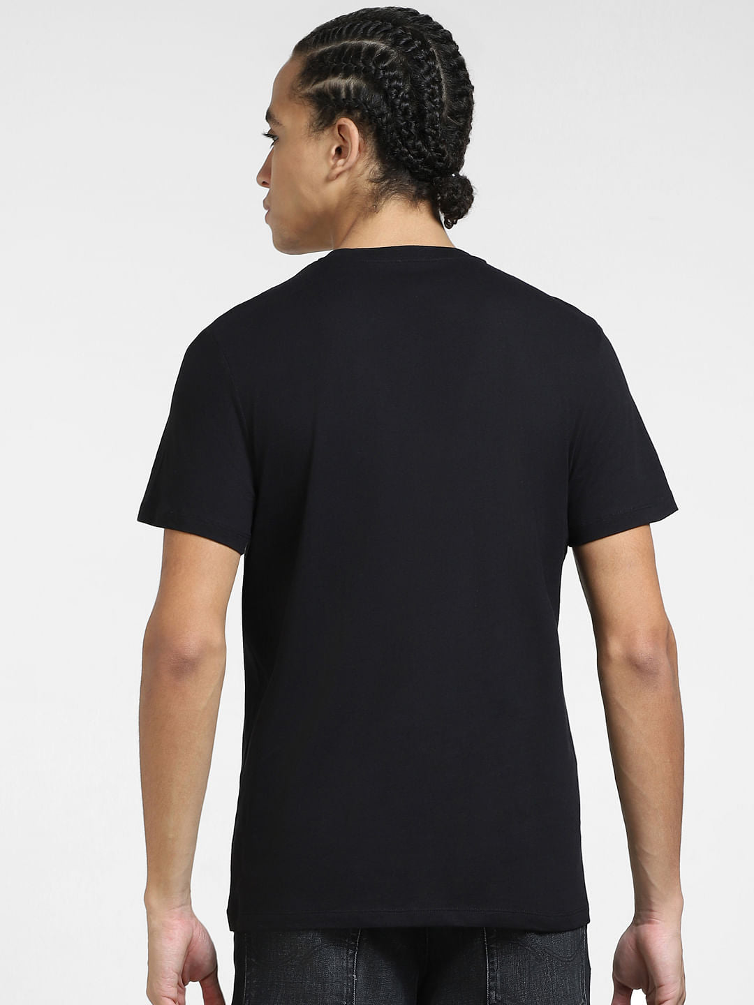 Black Logo Print Crew Neck T-shirt