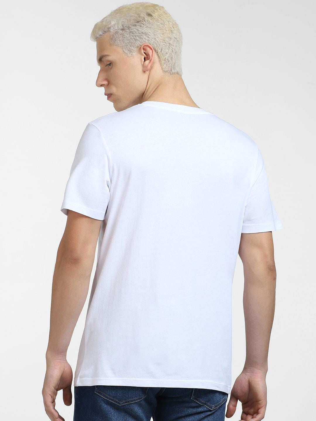 White Typographic Logo Crew Neck T-shirt