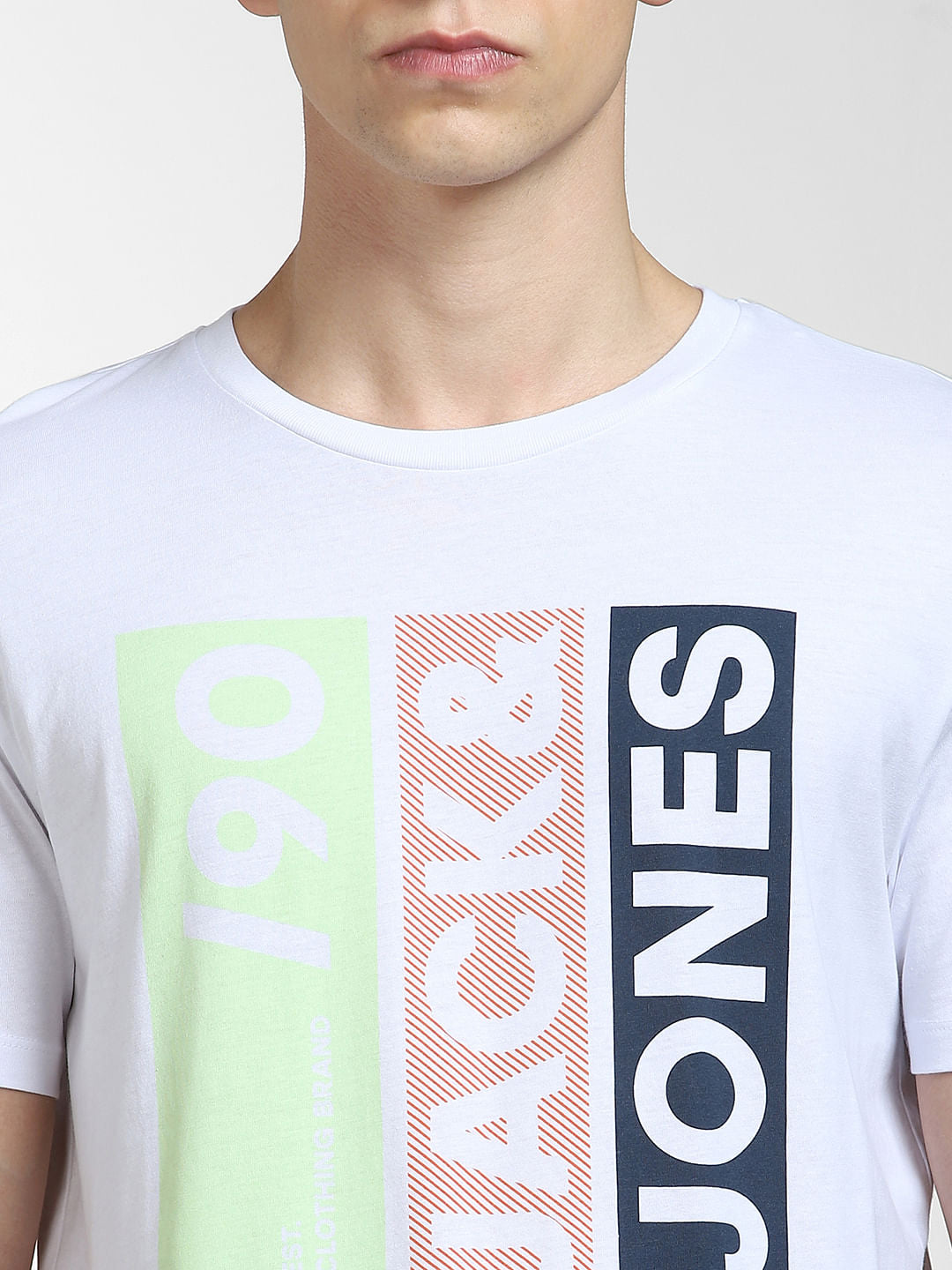 White Typographic Logo Crew Neck T-shirt