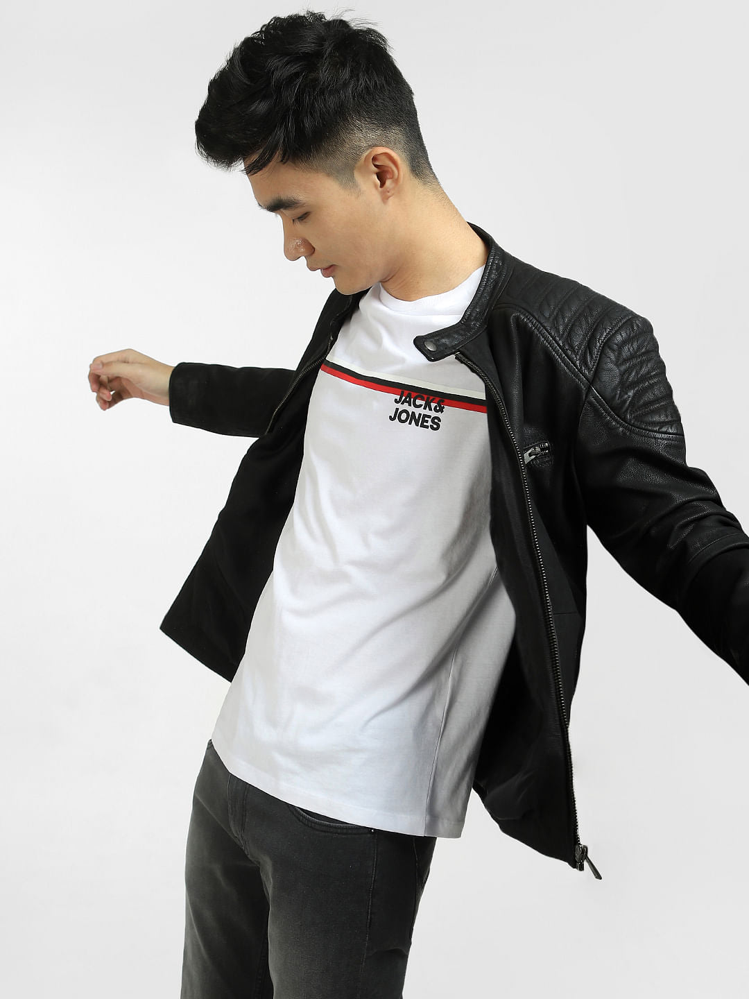 White Crew Neck T-shirt - S